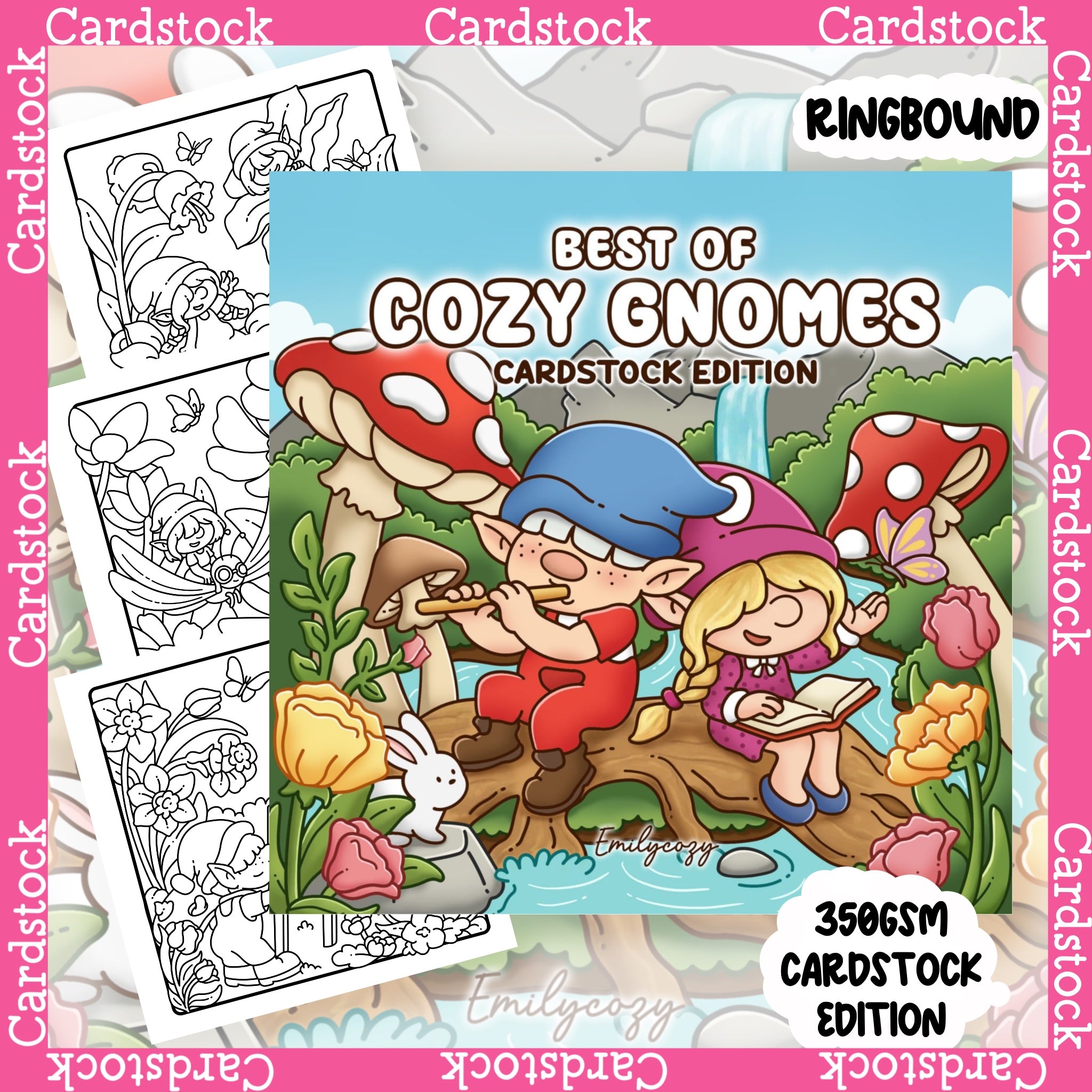 Best of Cozy Gnomes Colouring Book | 20 Pages | 350gsm Cardstock