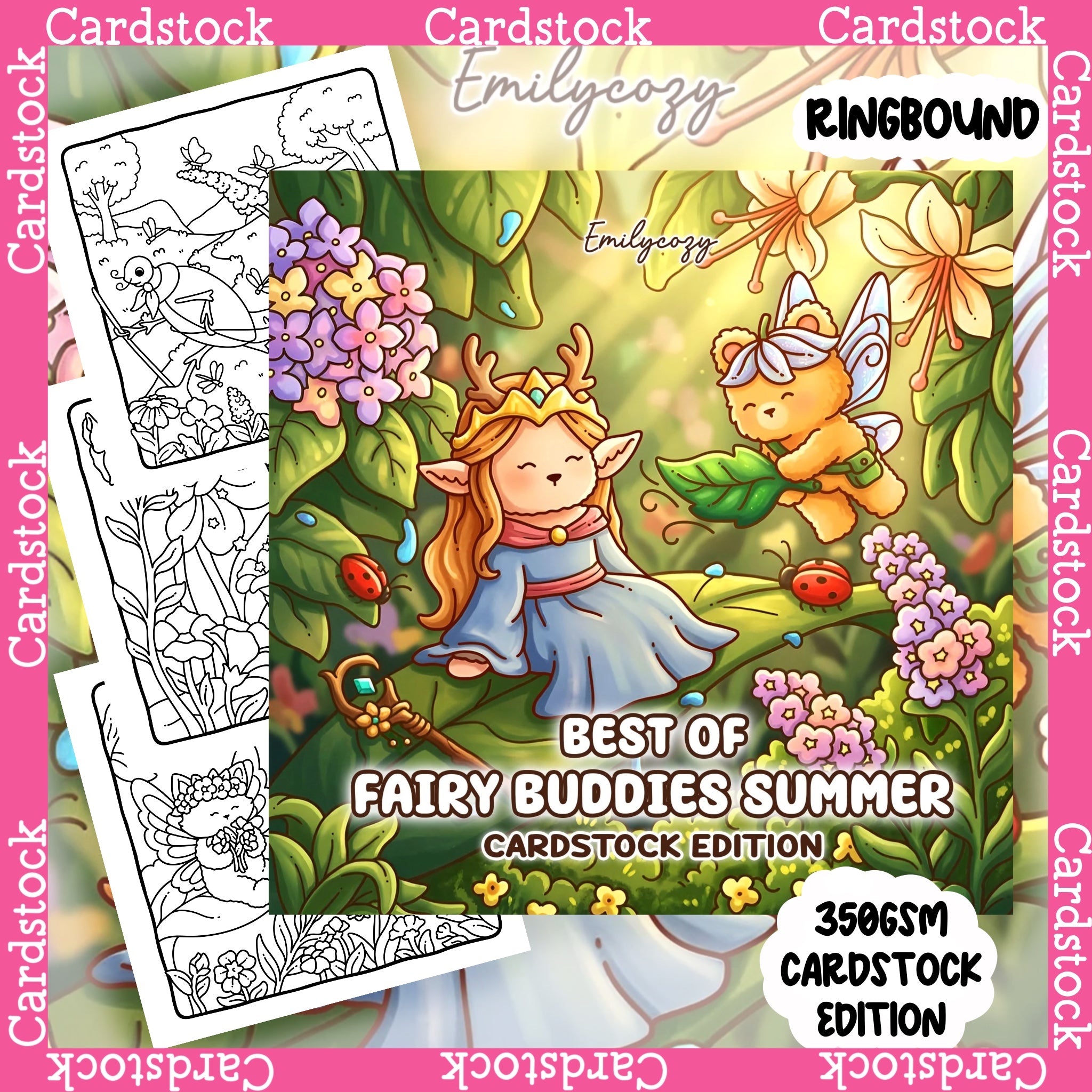 Best of Fairy Buddies Summer Colouring Book | 20 Pages | 350gsm Cardstock