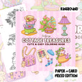 Cottage Treasures Bold Colouring Book | 50 Colouring Pages with 5 Additional 350gsm Cardstock Images
