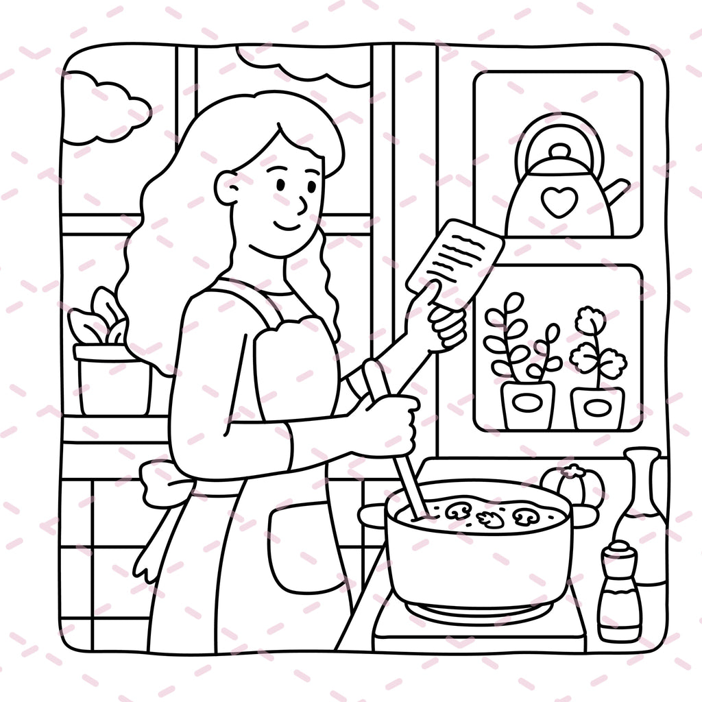 Cozy Girl Diaries Colouring Book | 41 Colouring Pages with 5 Additional 350gsm Cardstock Images