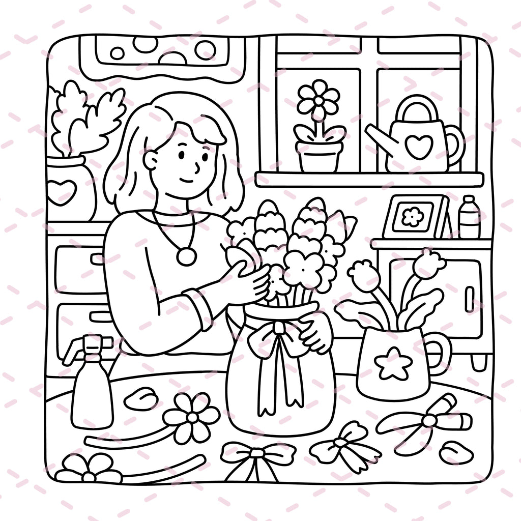 Cozy Girl Diaries Colouring Book | 41 Colouring Pages with 5 Additional 350gsm Cardstock Images