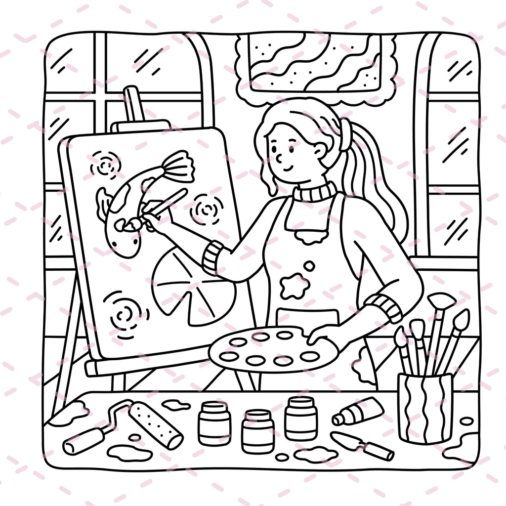 Cozy Girl Diaries Colouring Book | 41 Colouring Pages with 5 Additional 350gsm Cardstock Images