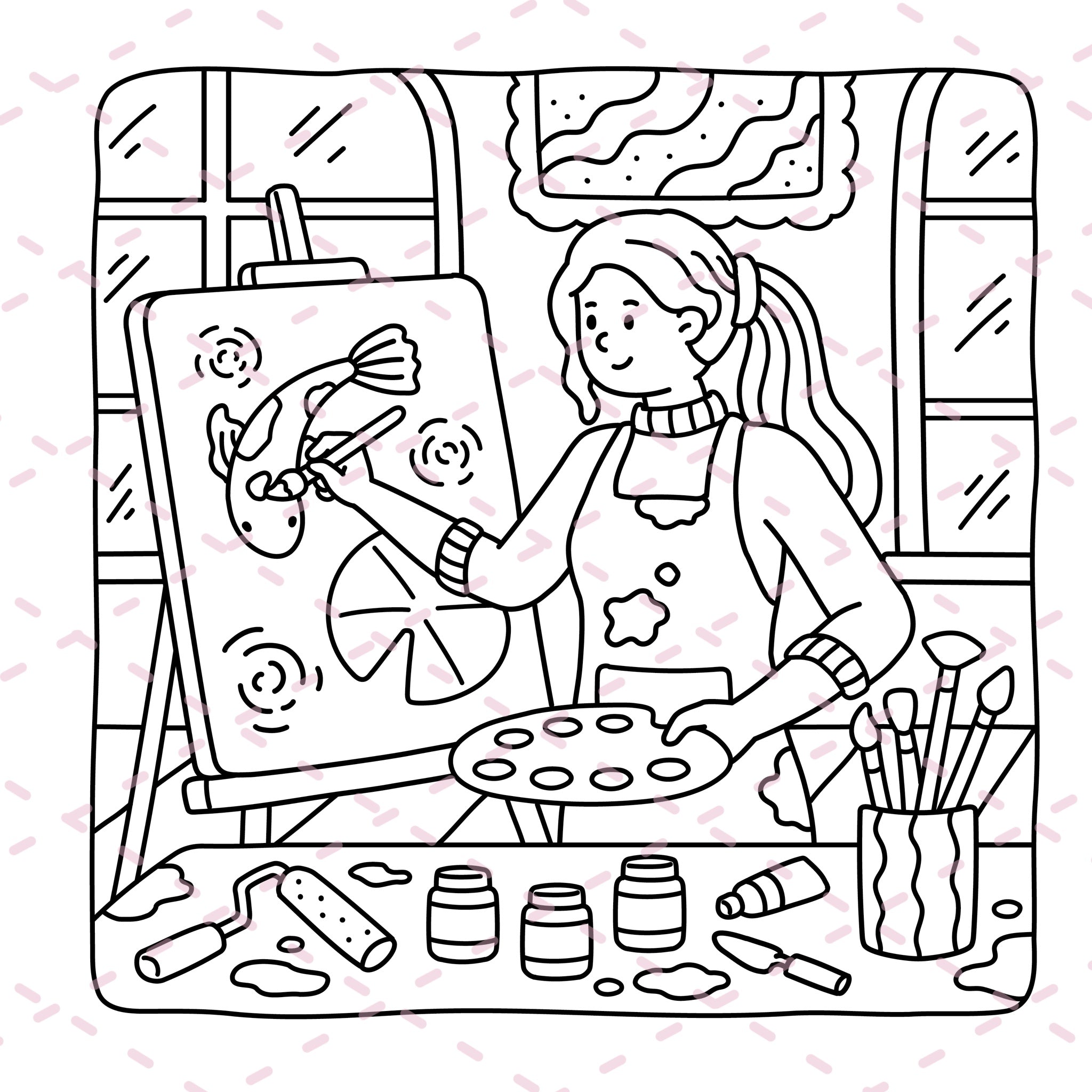 Cozy Girl Diaries Colouring Book | 41 Colouring Pages with 5 Additional 350gsm Cardstock Images