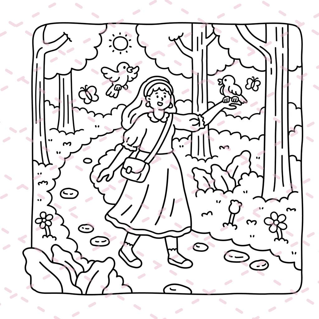 Cozy Girl Diaries Colouring Book | 41 Colouring Pages with 5 Additional 350gsm Cardstock Images