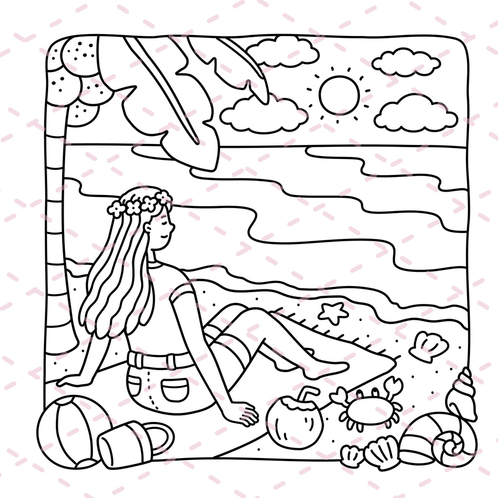 Cozy Girl Diaries Colouring Book | 41 Colouring Pages with 5 Additional 350gsm Cardstock Images