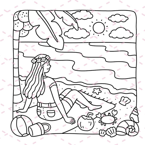Cozy Girl Diaries Colouring Book | 41 Colouring Pages with 5 Additional 350gsm Cardstock Images