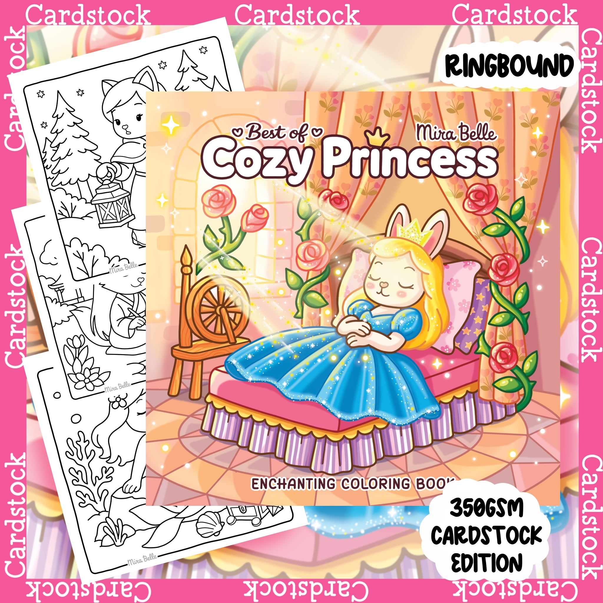 Best of Cozy Princess by Mira Belle Colouring Book | 20 Pages | 350gsm Cardstock