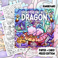 Spend the Day with Dragon Colouring Book | 40 Colouring Pages with 5 Additional 350gsm Cardstock Images