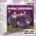 Floral Creatures Colouring Book | 48 Colouring Pages with 5 Additional 350gsm Cardstock Images