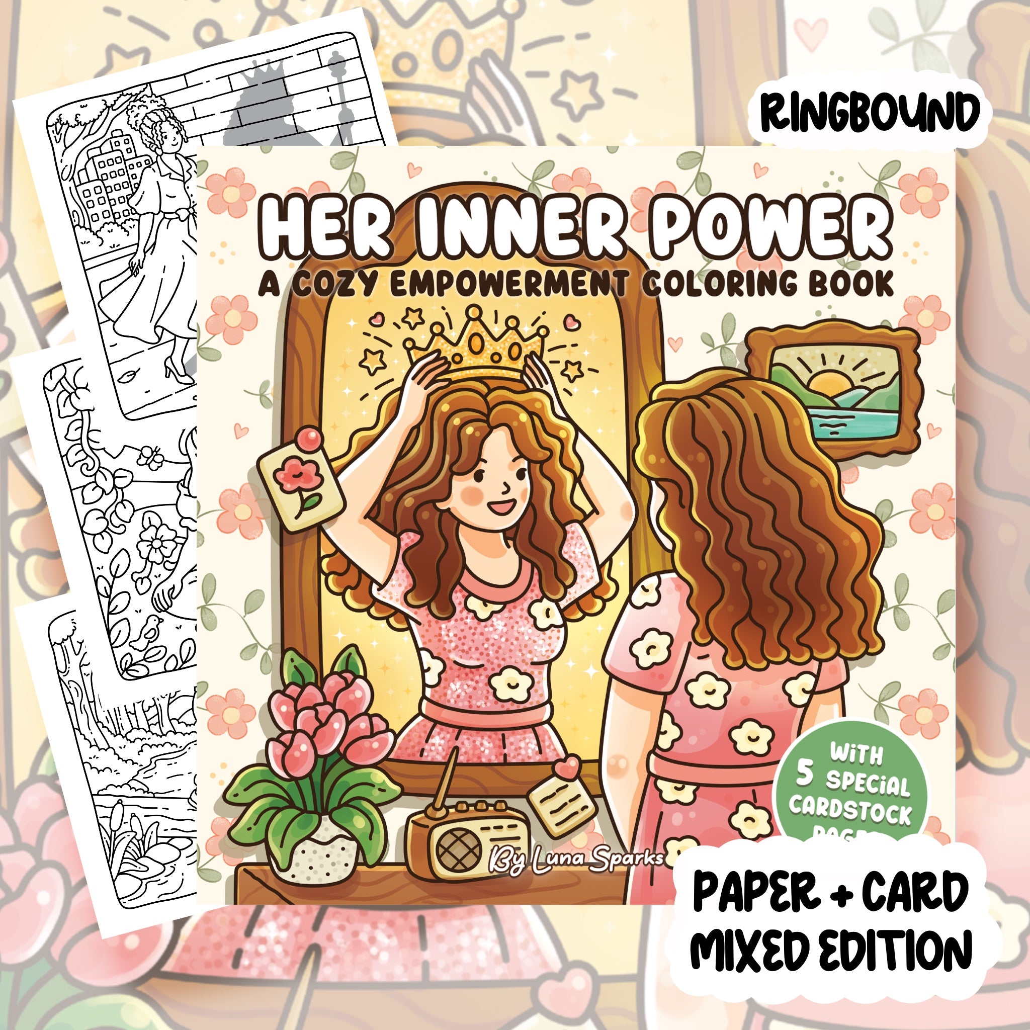 Her Inner Power Colouring Book | 41 Colouring Pages with 5 Additional 350gsm Cardstock Images