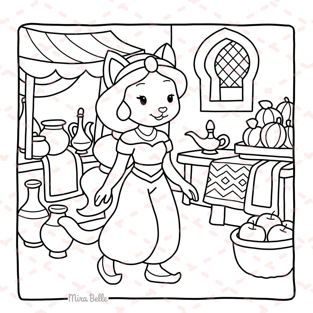 Cozy Princess Colouring Book | 30 Colouring Pages with 5 Additional 350gsm Cardstock Images
