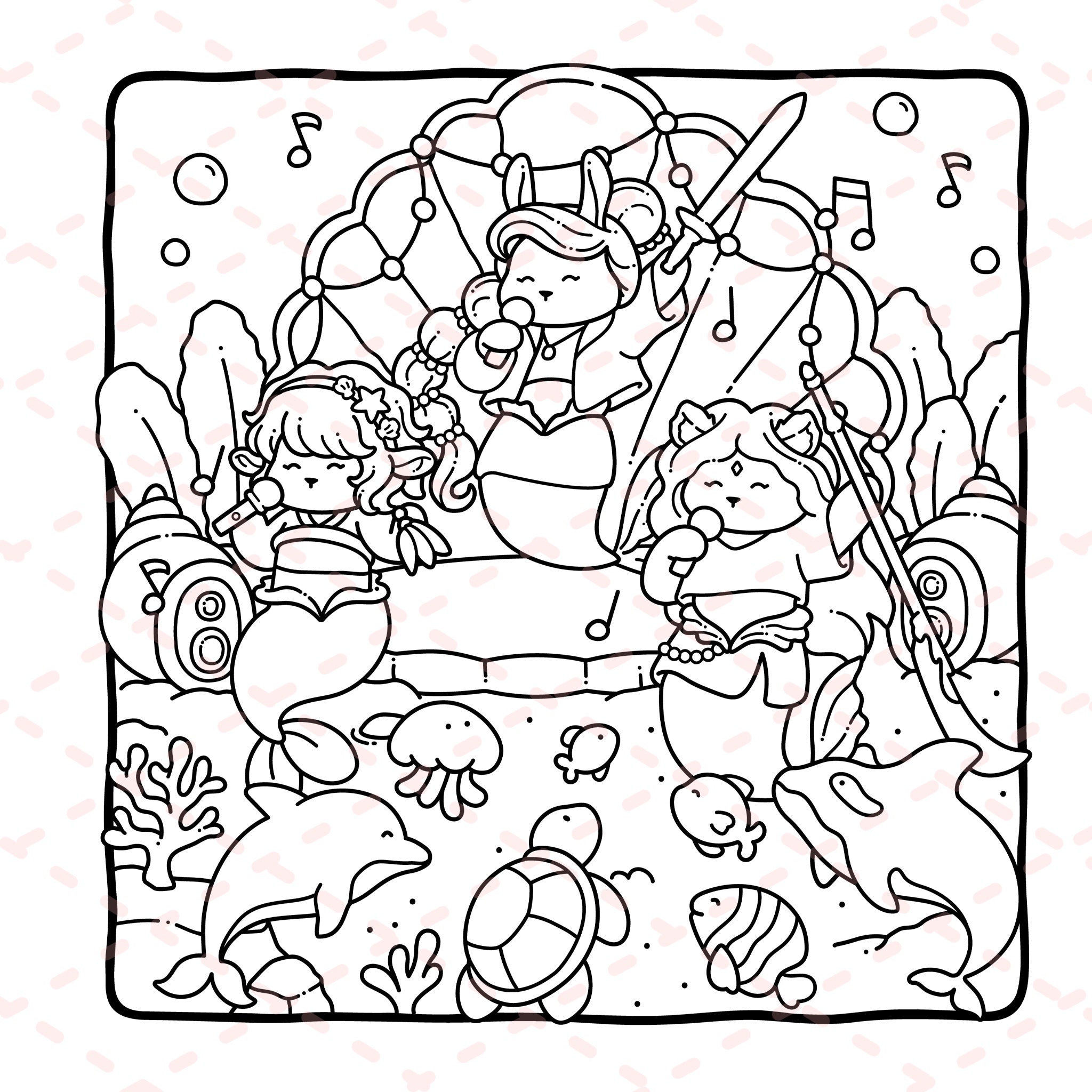 Mermaid Buddies Colouring Book | 40 Colouring Pages with 5 Additional 350gsm Cardstock Images