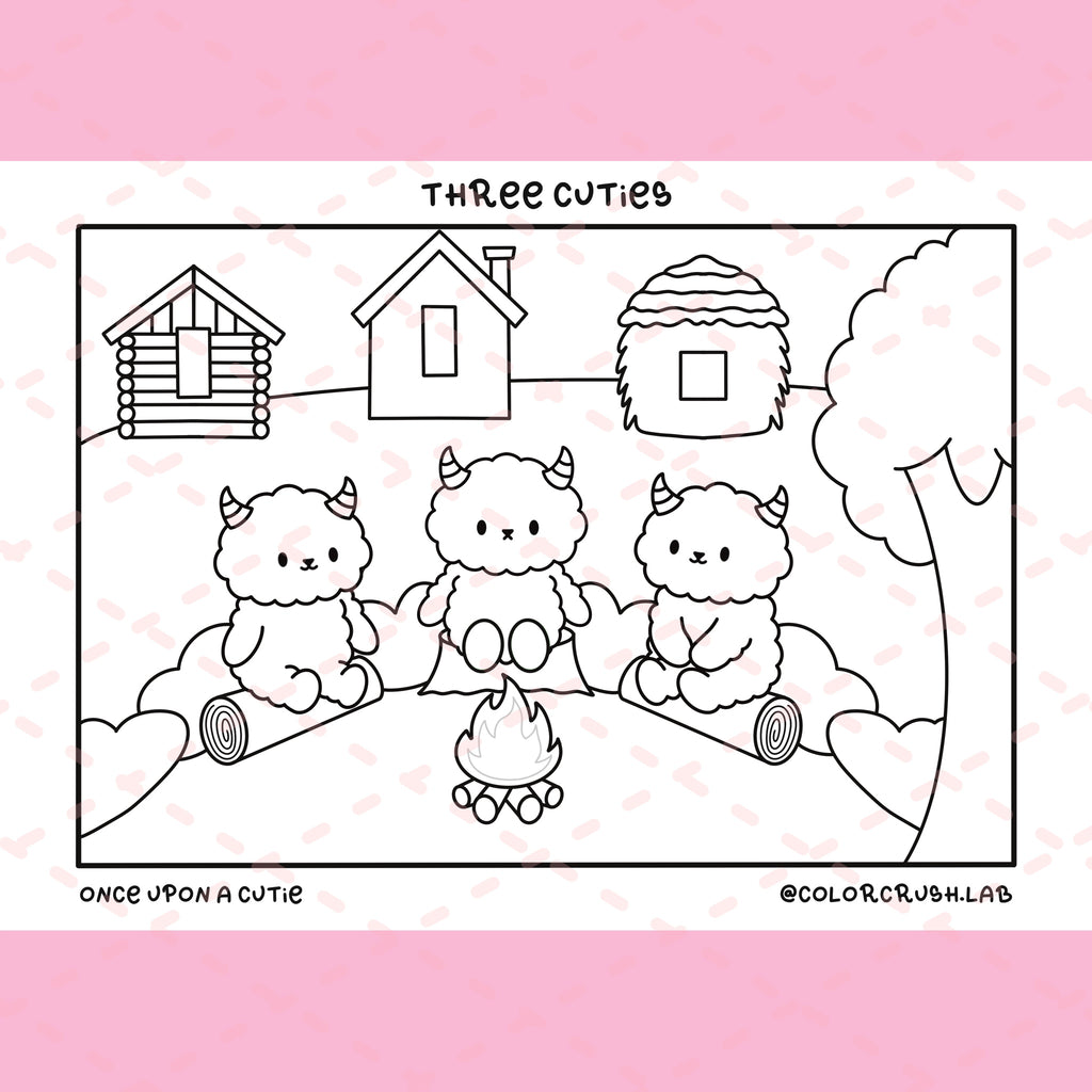 Once Upon a Cutie Colouring A5 Cards | 5 Colouring Pages | 350 gsm Cardstock