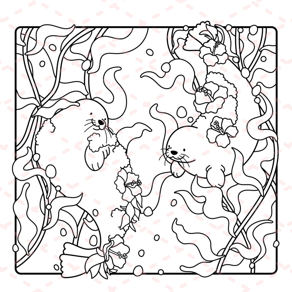 Floral Creatures Colouring Book | 48 Colouring Pages with 5 Additional 350gsm Cardstock Images