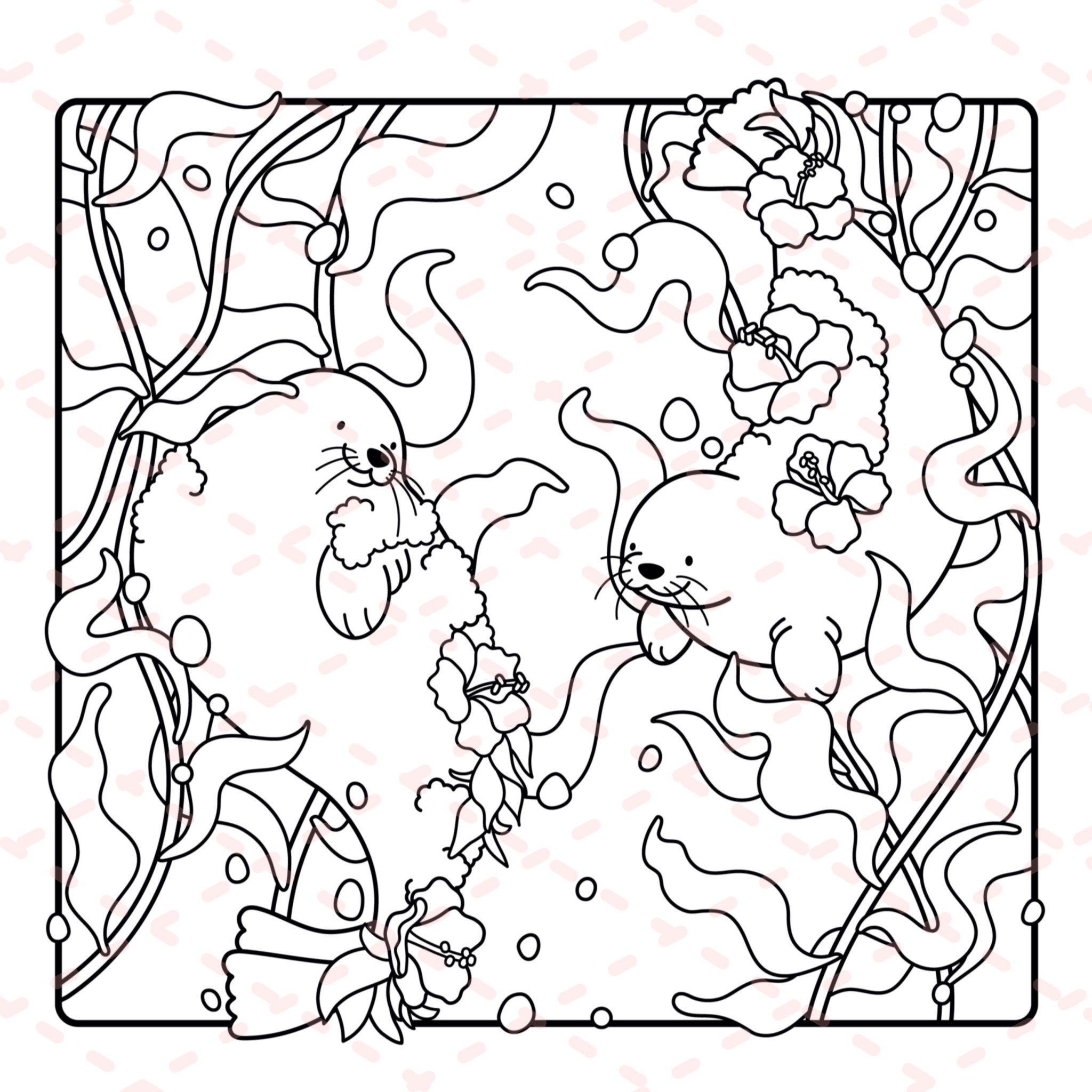 Floral Creatures Colouring Book | 48 Colouring Pages with 5 Additional 350gsm Cardstock Images