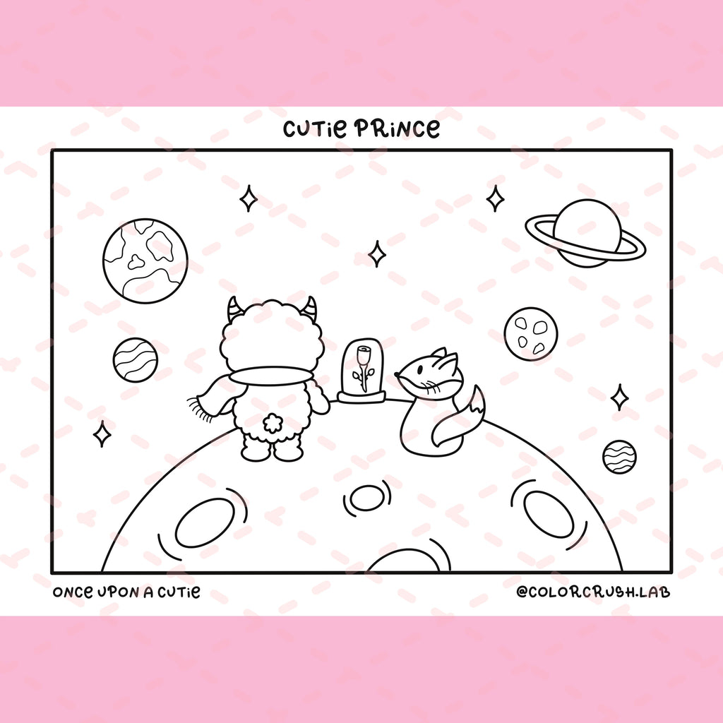 Once Upon a Cutie Colouring A5 Cards | 5 Colouring Pages | 350 gsm Cardstock