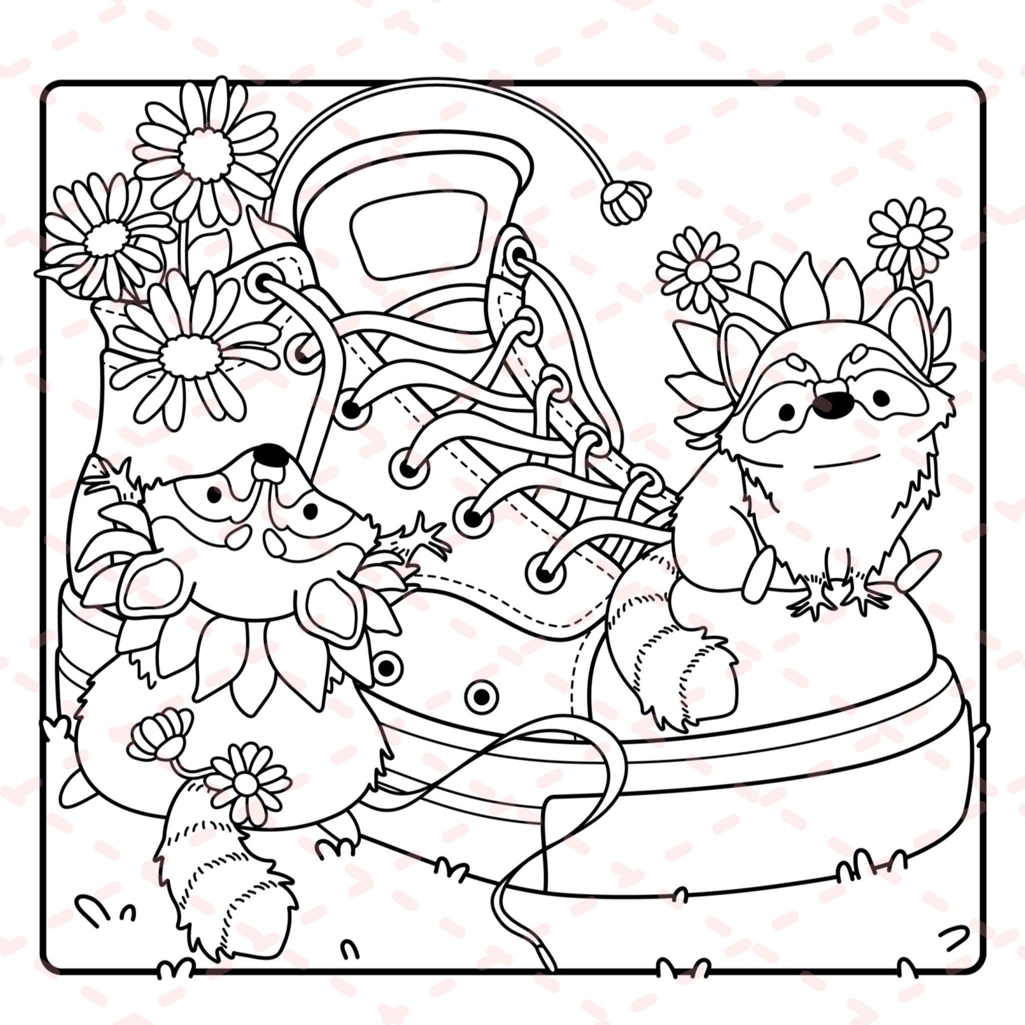 Floral Creatures Colouring Book | 48 Colouring Pages with 5 Additional 350gsm Cardstock Images