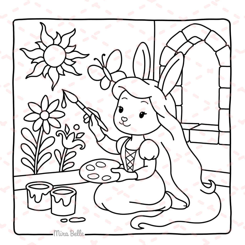 Cozy Princess Colouring Book | 30 Colouring Pages with 5 Additional 350gsm Cardstock Images