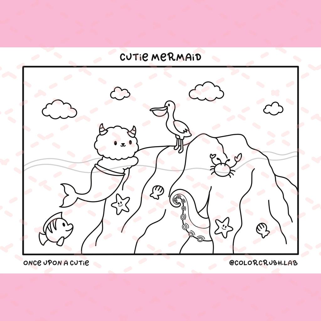 Once Upon a Cutie Colouring A5 Cards | 5 Colouring Pages | 350 gsm Cardstock