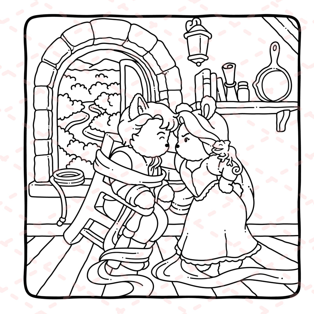 Fuzzy Couples Colouring Book | 40 Colouring Pages with 5 Additional 350gsm Cardstock Images