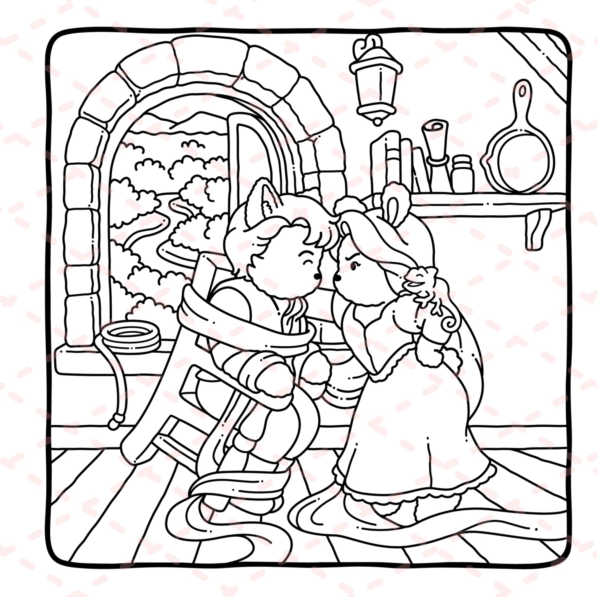 Fuzzy Couples Colouring Book | 40 Colouring Pages with 5 Additional 350gsm Cardstock Images
