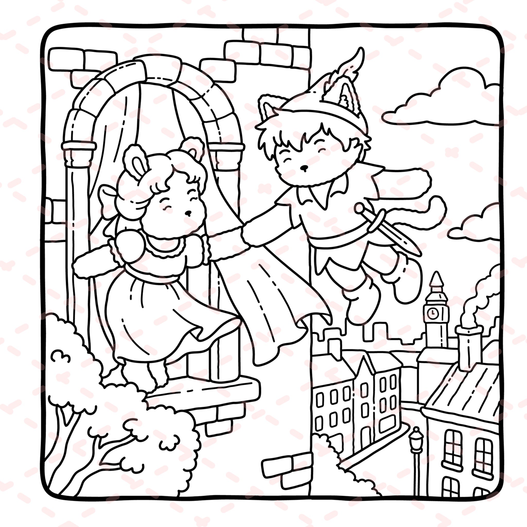Fuzzy Couples Colouring Book | 40 Colouring Pages with 5 Additional 350gsm Cardstock Images