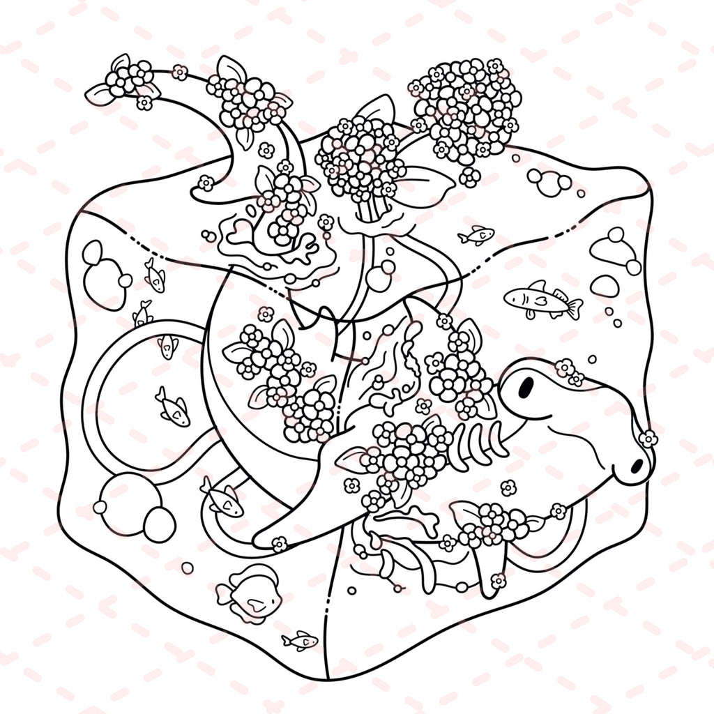 Floral Creatures Colouring Book | 48 Colouring Pages with 5 Additional 350gsm Cardstock Images