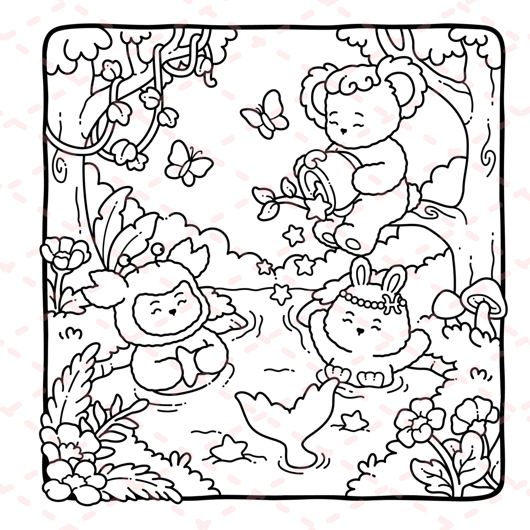 Fuzzy Zodiac Colouring Book | 40 Colouring Pages with 5 Additional 350gsm Cardstock Images