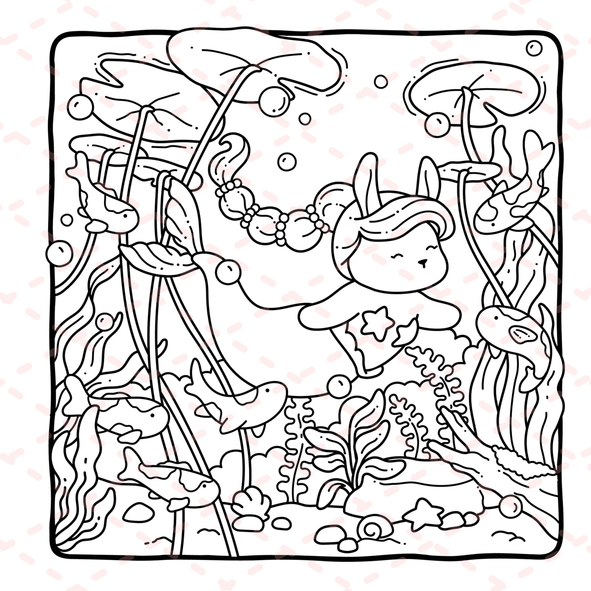 Mermaid Buddies Colouring Book | 40 Colouring Pages with 5 Additional 350gsm Cardstock Images