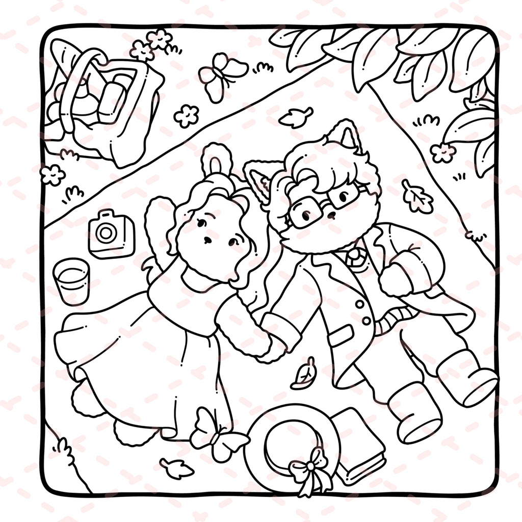 Fuzzy Couples Colouring Book | 40 Colouring Pages with 5 Additional 350gsm Cardstock Images