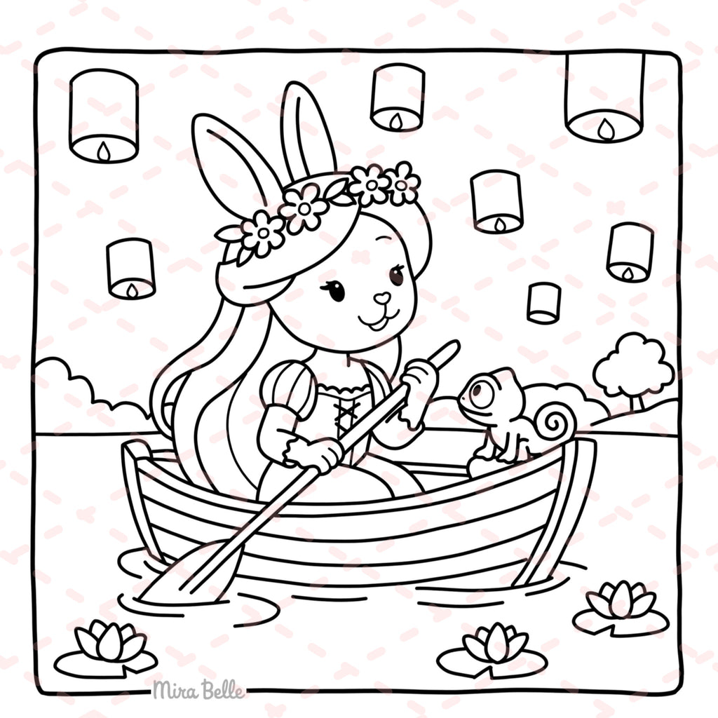 Cozy Princess Colouring Book | 30 Colouring Pages with 5 Additional 350gsm Cardstock Images
