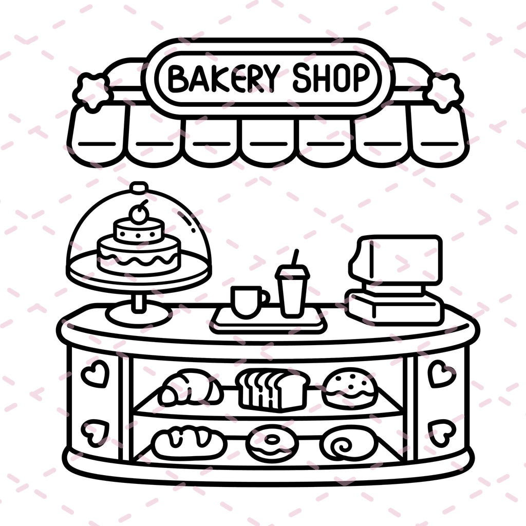 Luna's Bakery Colouring Book | 46 Colouring Pages with 5 Additional 350gsm Cardstock Images