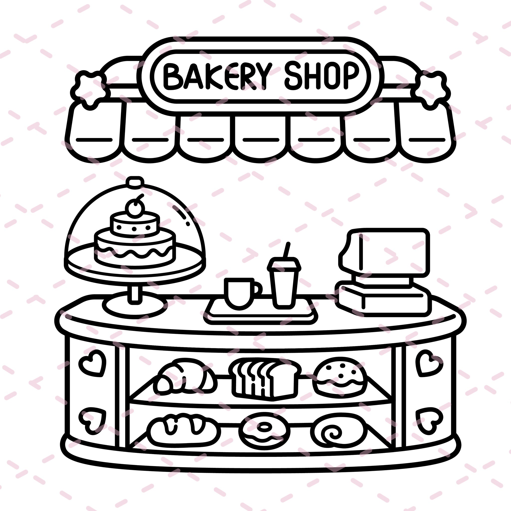 Luna's Bakery Colouring Book | 46 Colouring Pages with 5 Additional 350gsm Cardstock Images
