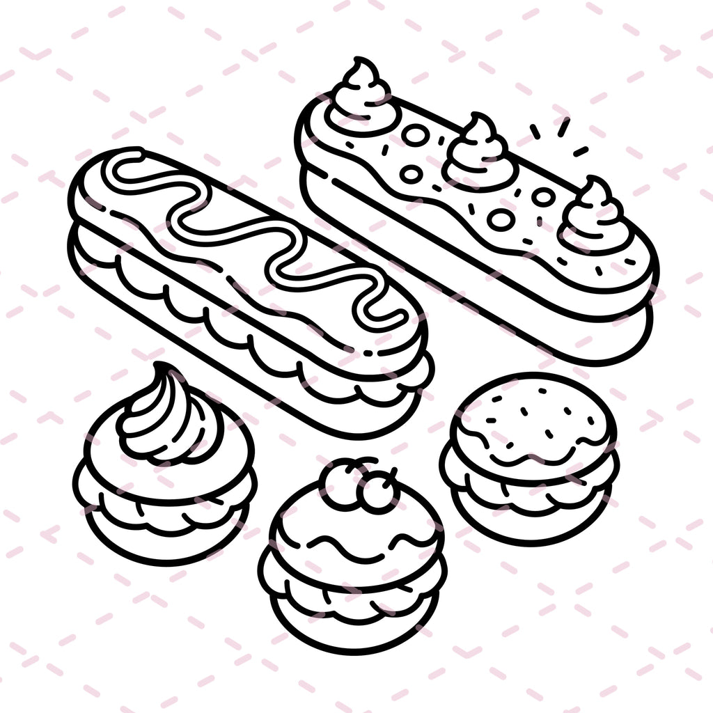 Luna's Bakery Colouring Book | 46 Colouring Pages with 5 Additional 350gsm Cardstock Images