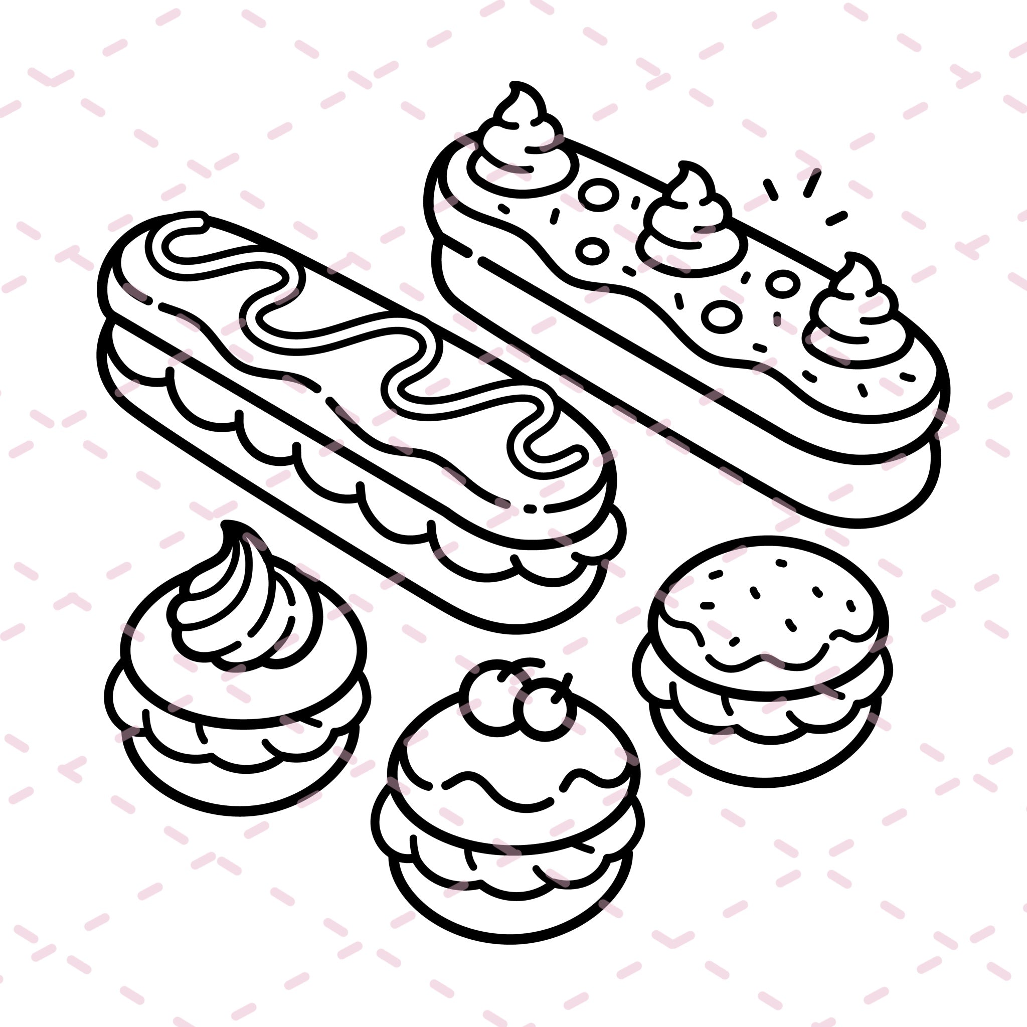 Luna's Bakery Colouring Book | 46 Colouring Pages with 5 Additional 350gsm Cardstock Images
