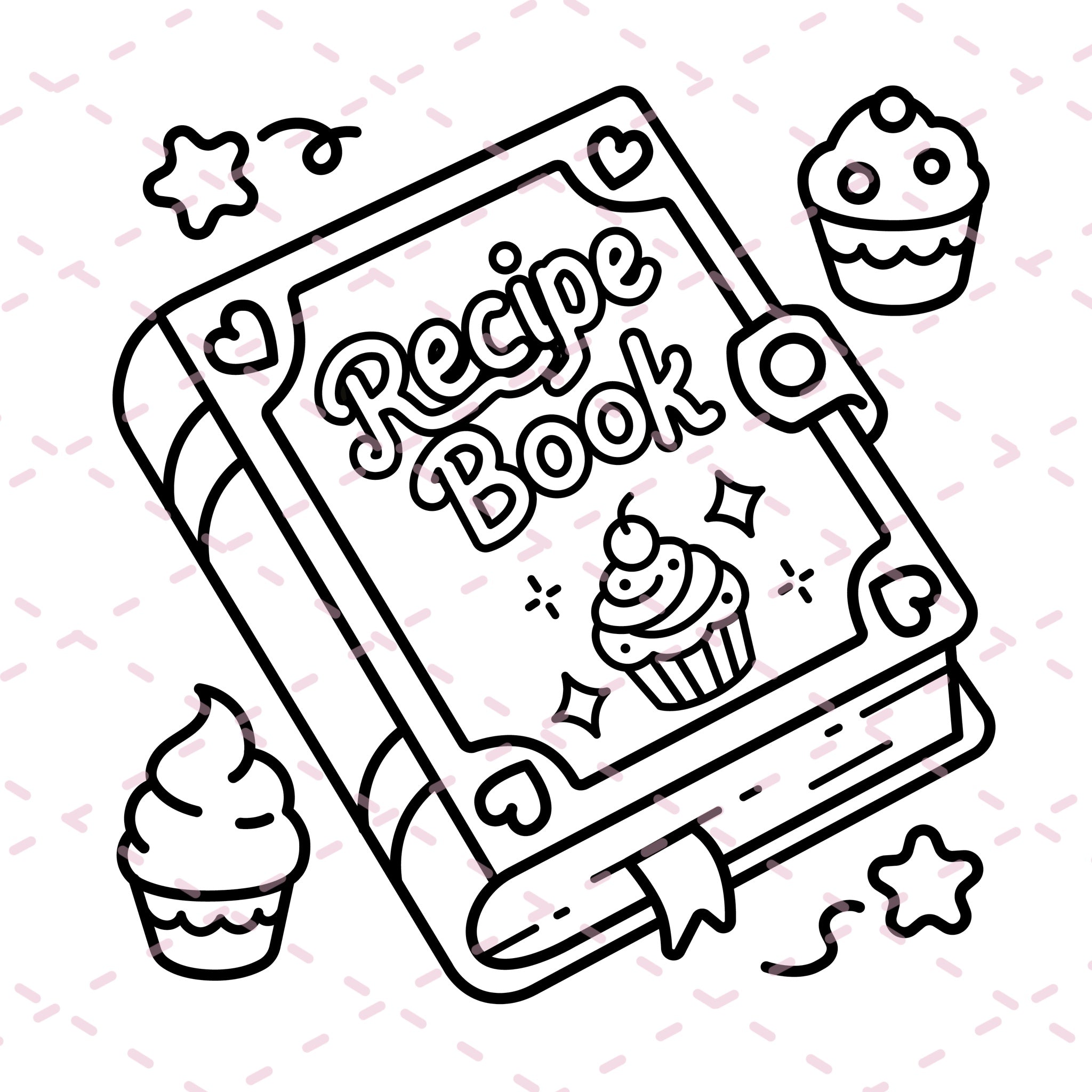 Luna's Bakery Colouring Book | 46 Colouring Pages with 5 Additional 350gsm Cardstock Images