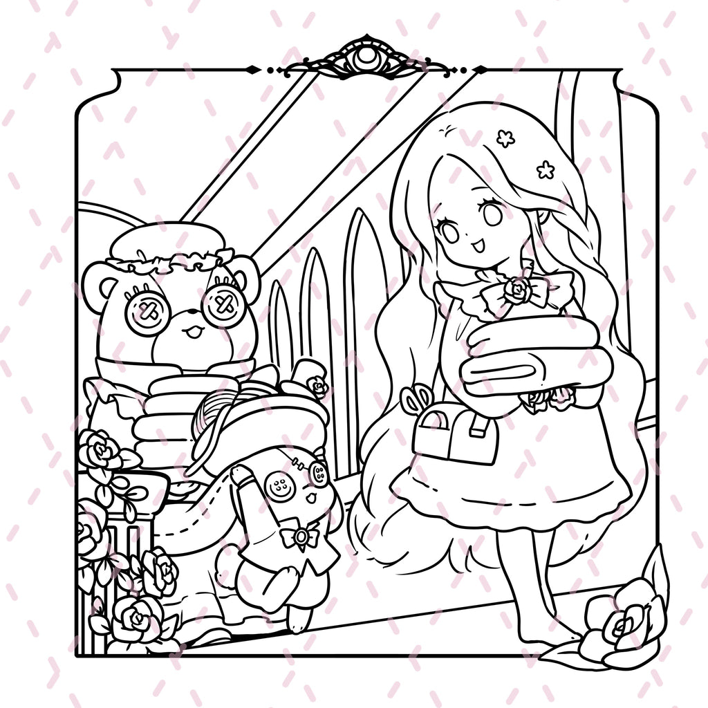 Moonlight Realm Colouring Book | 40 Colouring Pages with 5 Additional 350gsm Cardstock Images