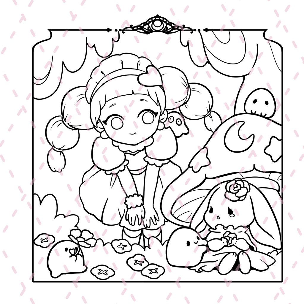 Moonlight Realm Colouring Book | 40 Colouring Pages with 5 Additional 350gsm Cardstock Images