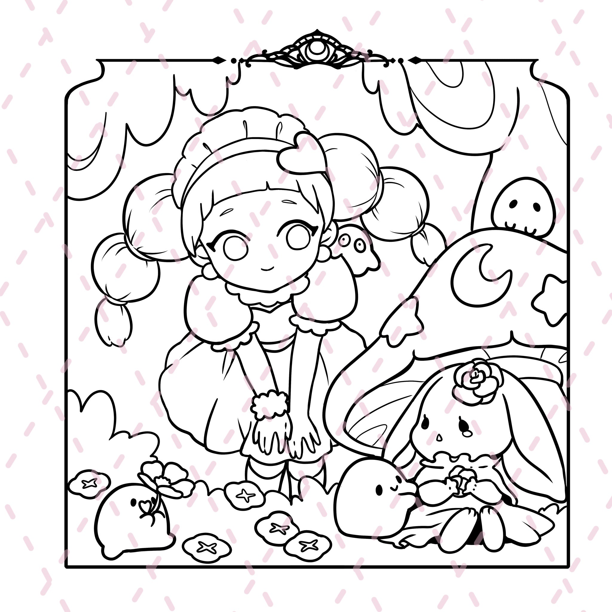 Moonlight Realm Colouring Book | 40 Colouring Pages with 5 Additional 350gsm Cardstock Images