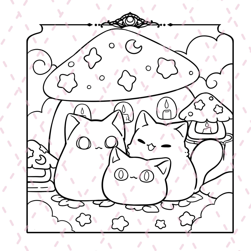 Moonlight Realm Colouring Book | 40 Colouring Pages with 5 Additional 350gsm Cardstock Images