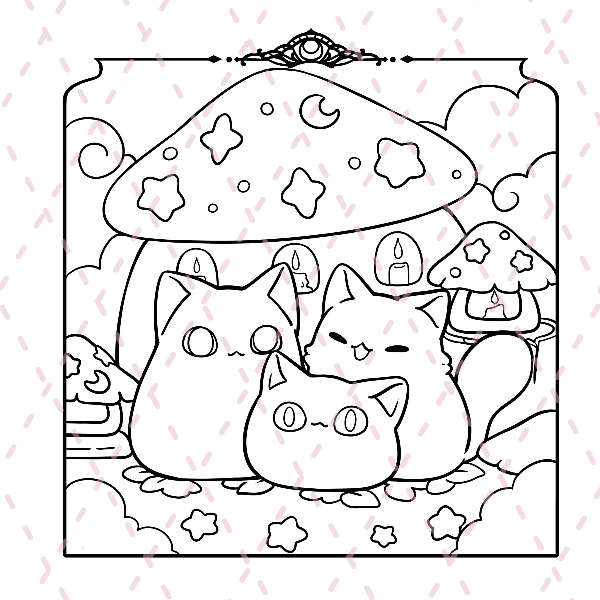 Moonlight Realm Colouring Book | 40 Colouring Pages with 5 Additional 350gsm Cardstock Images