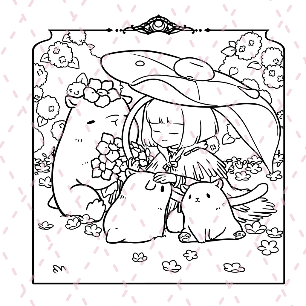 Moonlight Realm Colouring Book | 40 Colouring Pages with 5 Additional 350gsm Cardstock Images