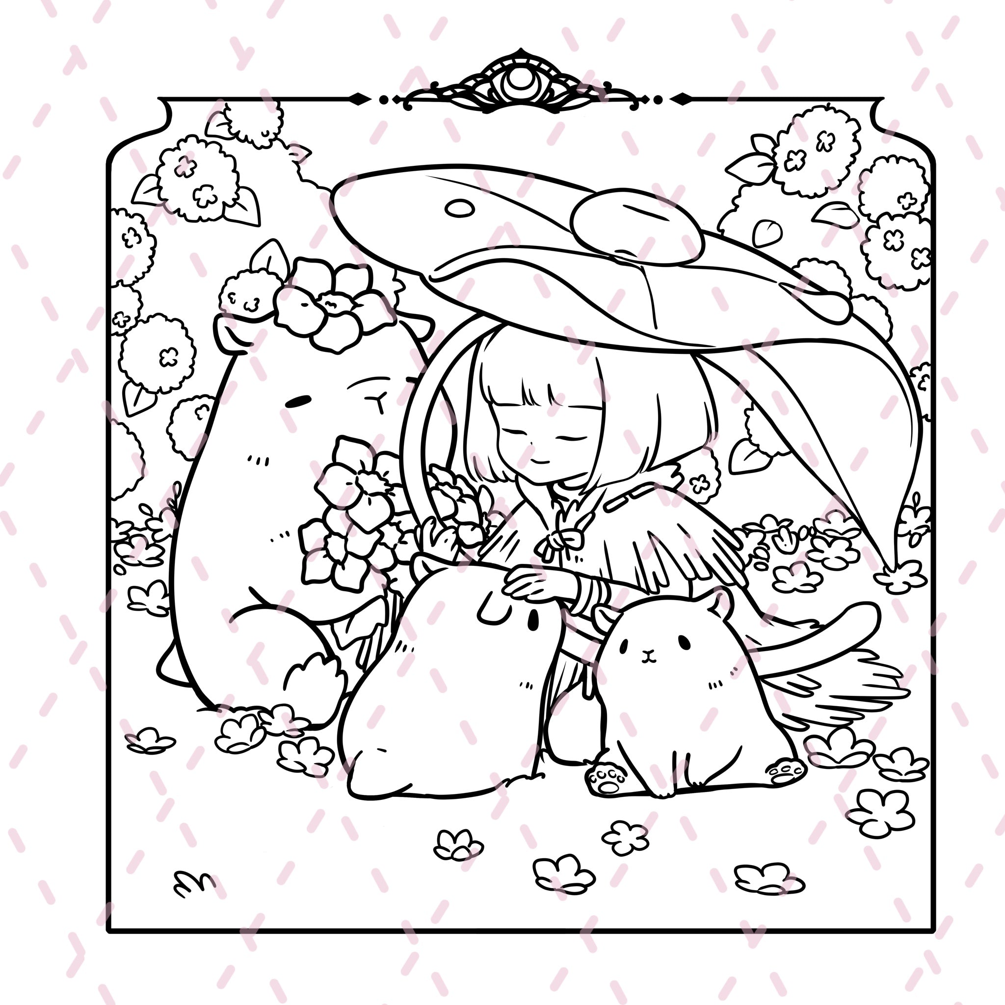 Moonlight Realm Colouring Book | 40 Colouring Pages with 5 Additional 350gsm Cardstock Images