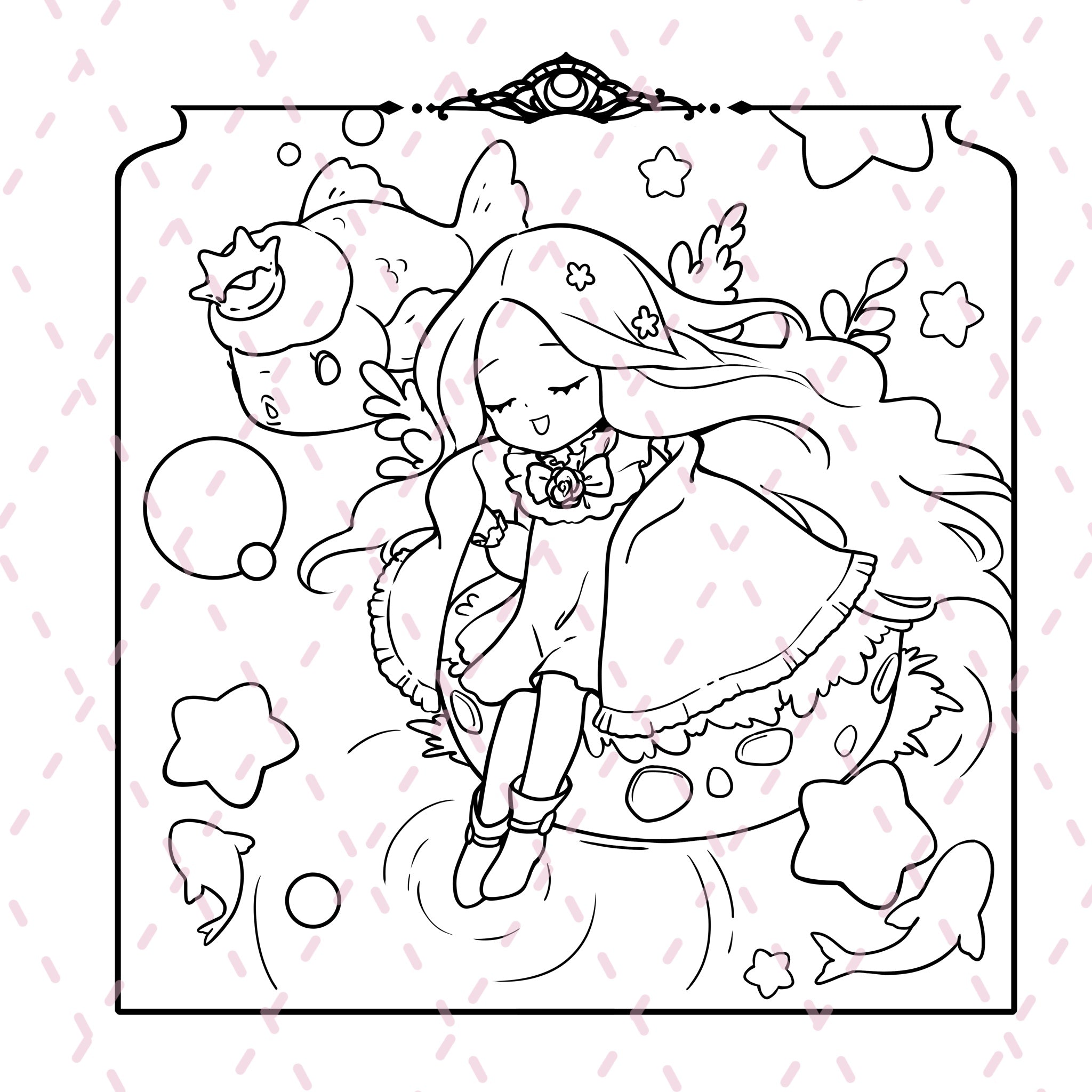 Moonlight Realm Colouring Book | 40 Colouring Pages with 5 Additional 350gsm Cardstock Images