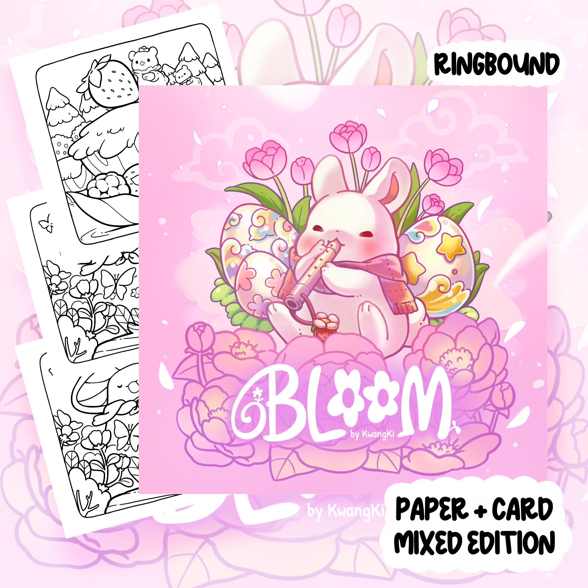 Bloom Colouring Book | 38 Colouring Pages with 5 Additional 350gsm Cardstock Images