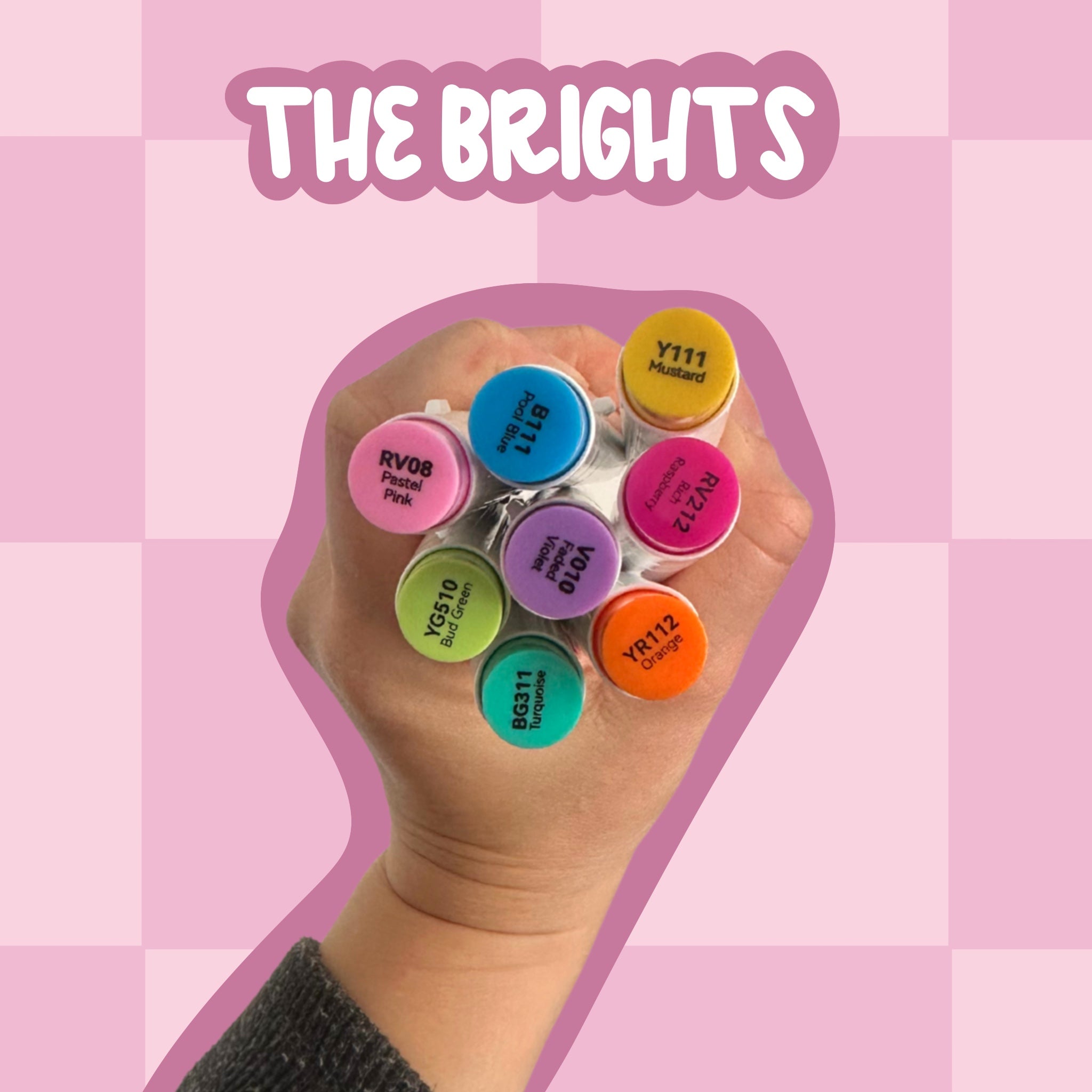 Ohuhu Alcohol Marker Tester Set | 8 Pens | Bright Colours