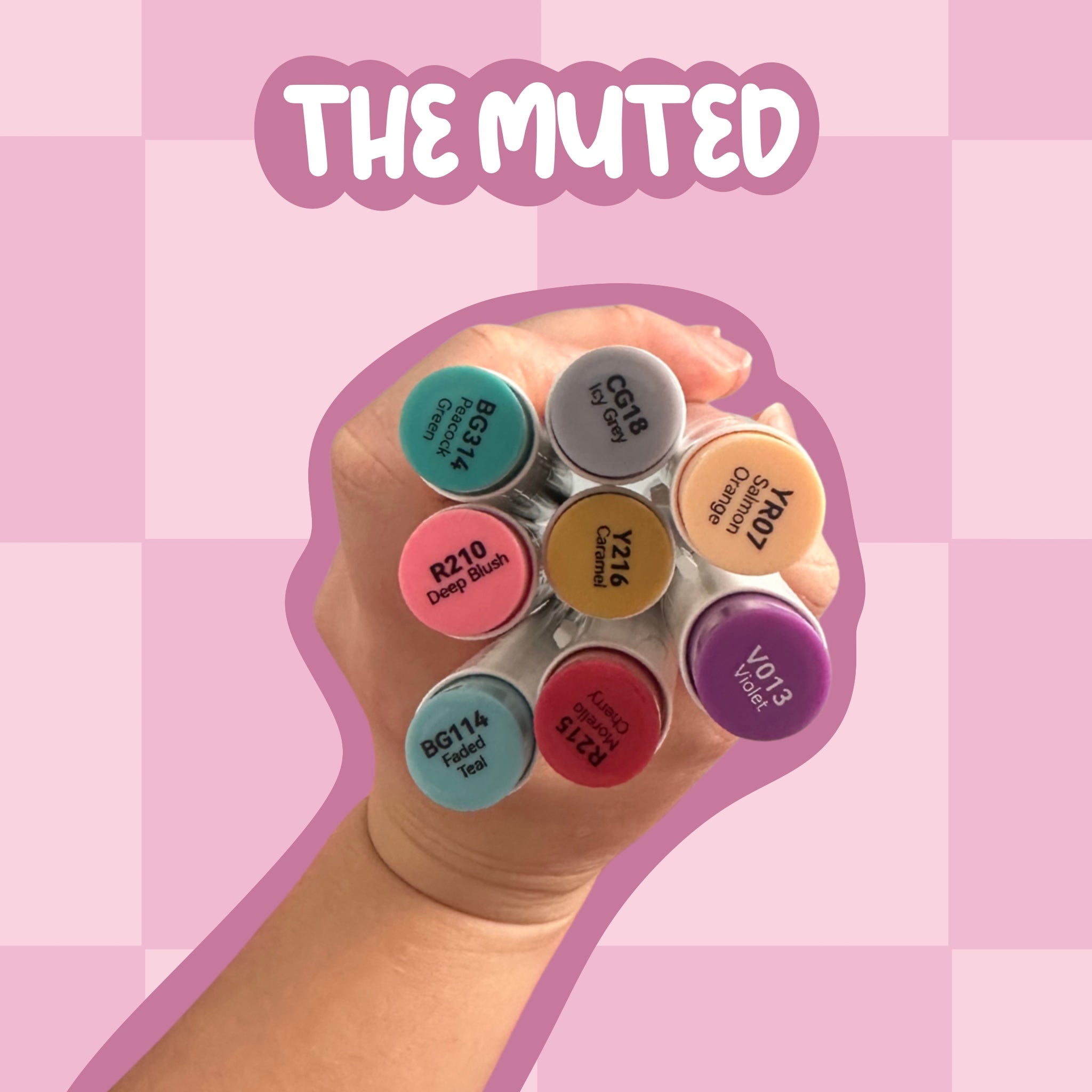 Ohuhu Alcohol Marker Tester Set | 8 Pens | Muted Colours