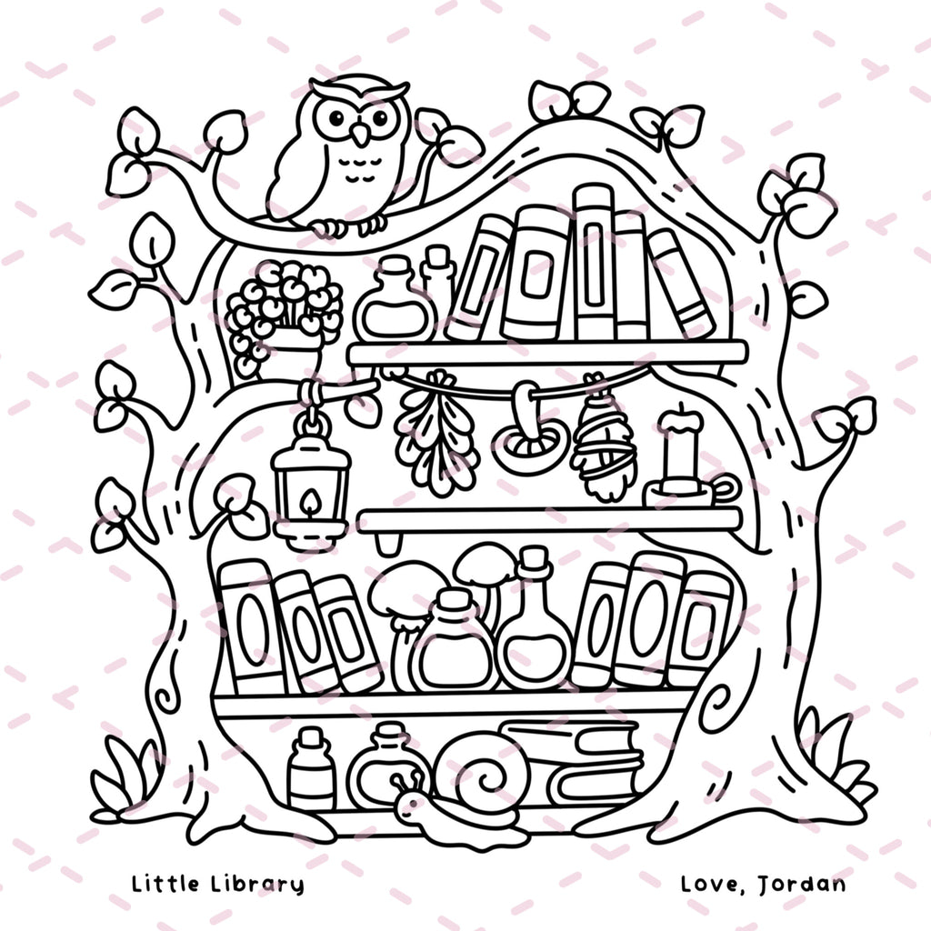 Halfling Hollow Colouring Book | 40 Colouring Pages with 5 Additional 350gsm Cardstock Images