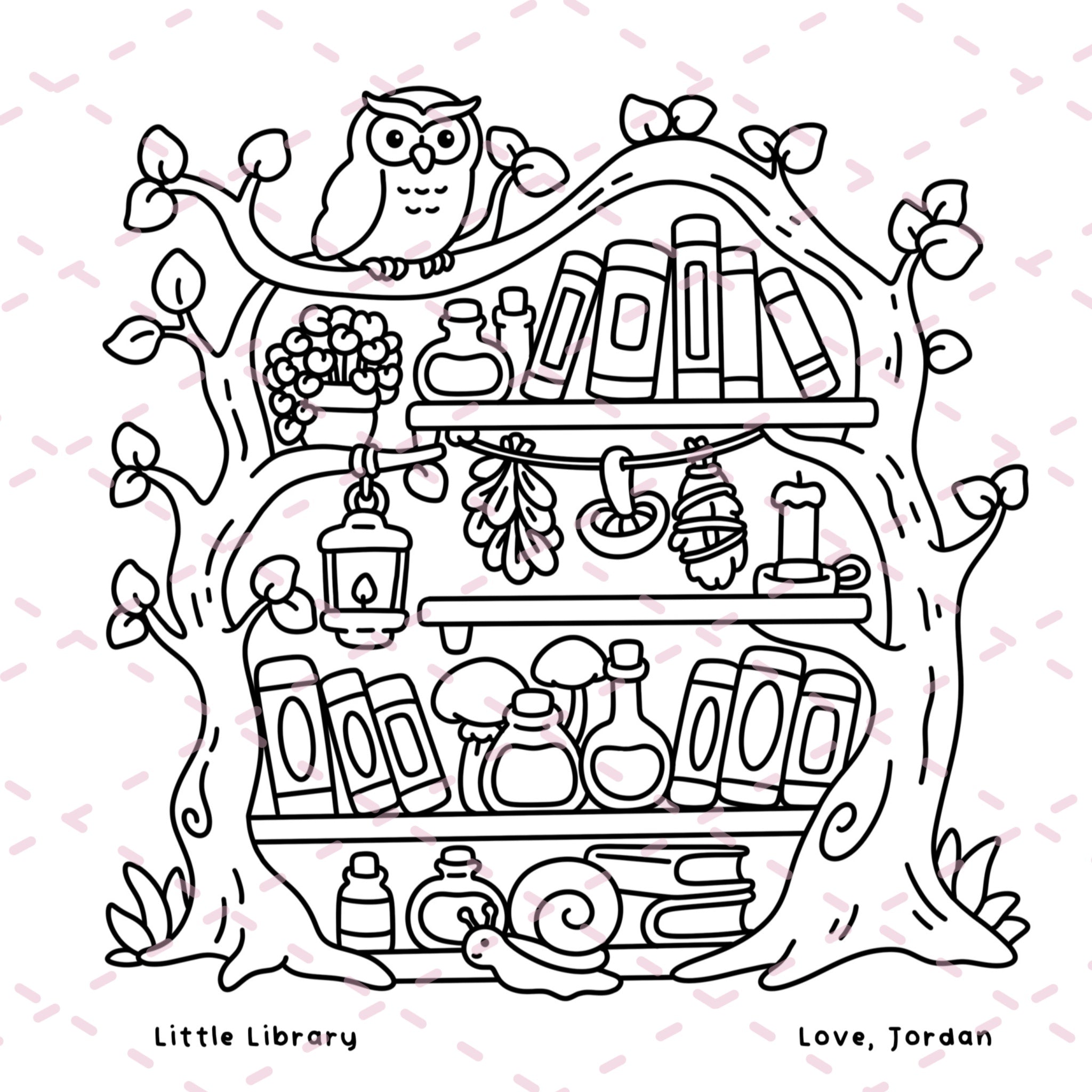 Halfling Hollow Colouring Book | 40 Colouring Pages with 5 Additional 350gsm Cardstock Images