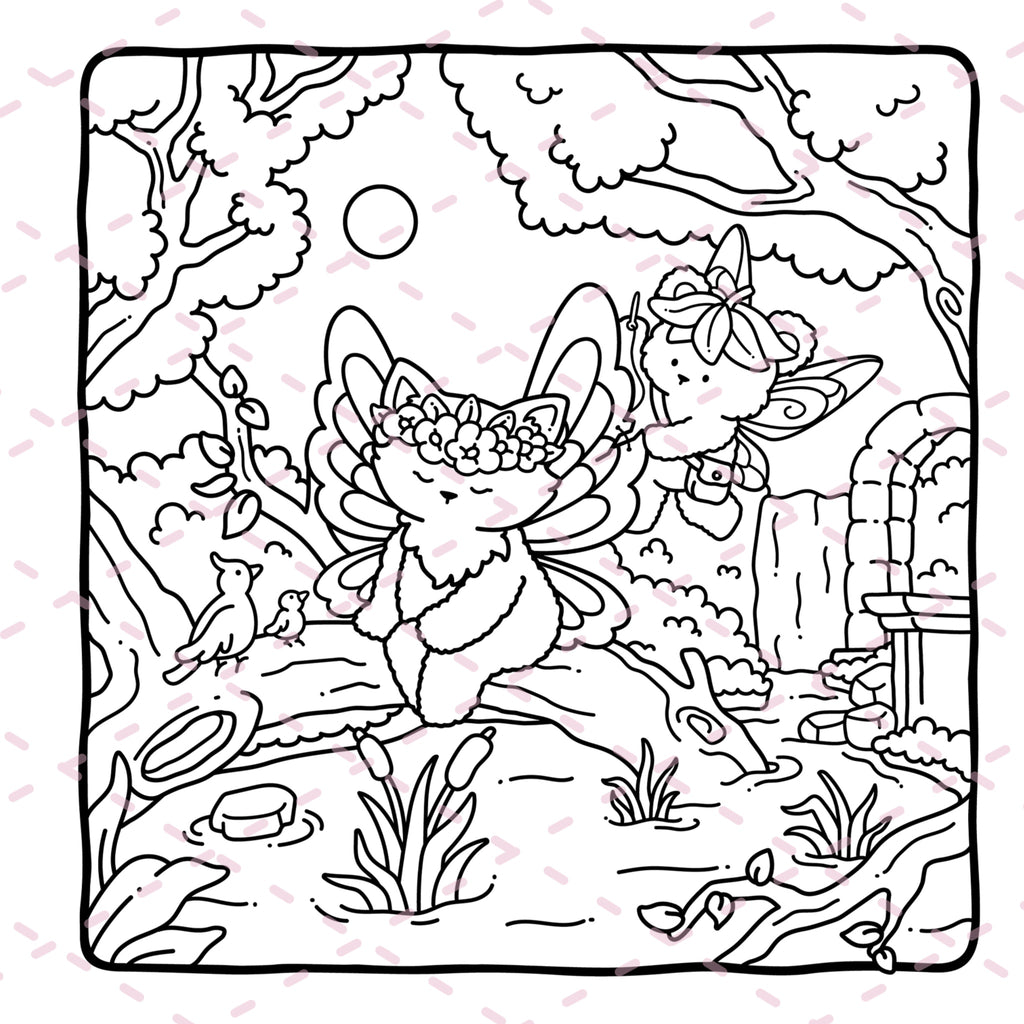 Fairy Buddies Colouring Book | 40 Colouring Pages with 5 Additional 350gsm Cardstock Images